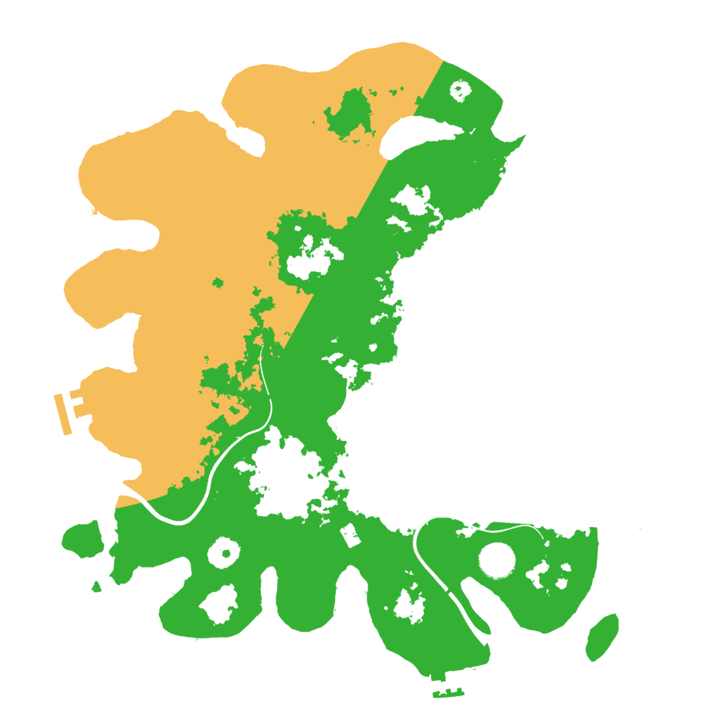 Biome Rust Map: Procedural Map, Size: 3500, Seed: 1258169103