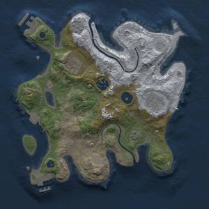 Thumbnail Rust Map: Procedural Map, Size: 2750, Seed: 641, 9 Monuments