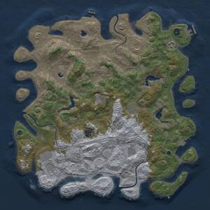 Thumbnail Rust Map: Procedural Map, Size: 4500, Seed: 33342281, 15 Monuments