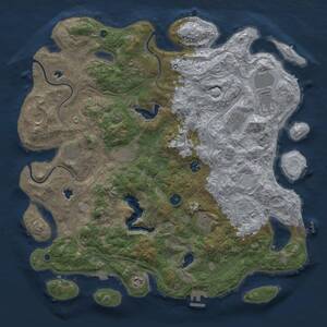 Thumbnail Rust Map: Procedural Map, Size: 4500, Seed: 45452836, 16 Monuments