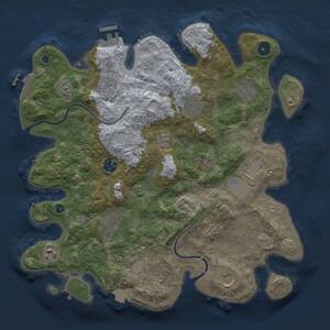 Thumbnail Rust Map: Procedural Map, Size: 3700, Seed: 914967896, 16 Monuments