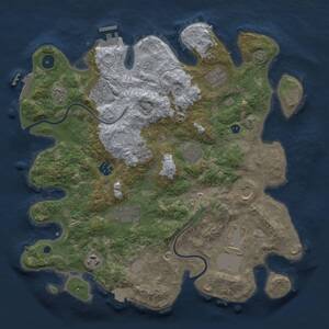Thumbnail Rust Map: Procedural Map, Size: 3700, Seed: 914967896, 15 Monuments
