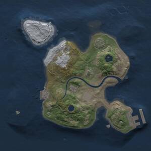 Thumbnail Rust Map: Procedural Map, Size: 2000, Seed: 741341933, 3 Monuments