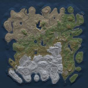 Thumbnail Rust Map: Procedural Map, Size: 4500, Seed: 42268282, 14 Monuments