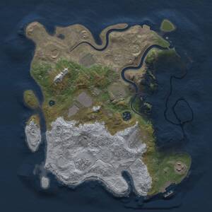 Thumbnail Rust Map: Procedural Map, Size: 3500, Seed: 2710, 15 Monuments