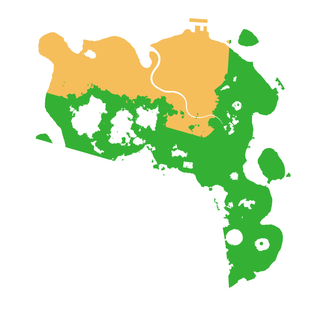 Biome Rust Map: Procedural Map, Size: 3500, Seed: 2710