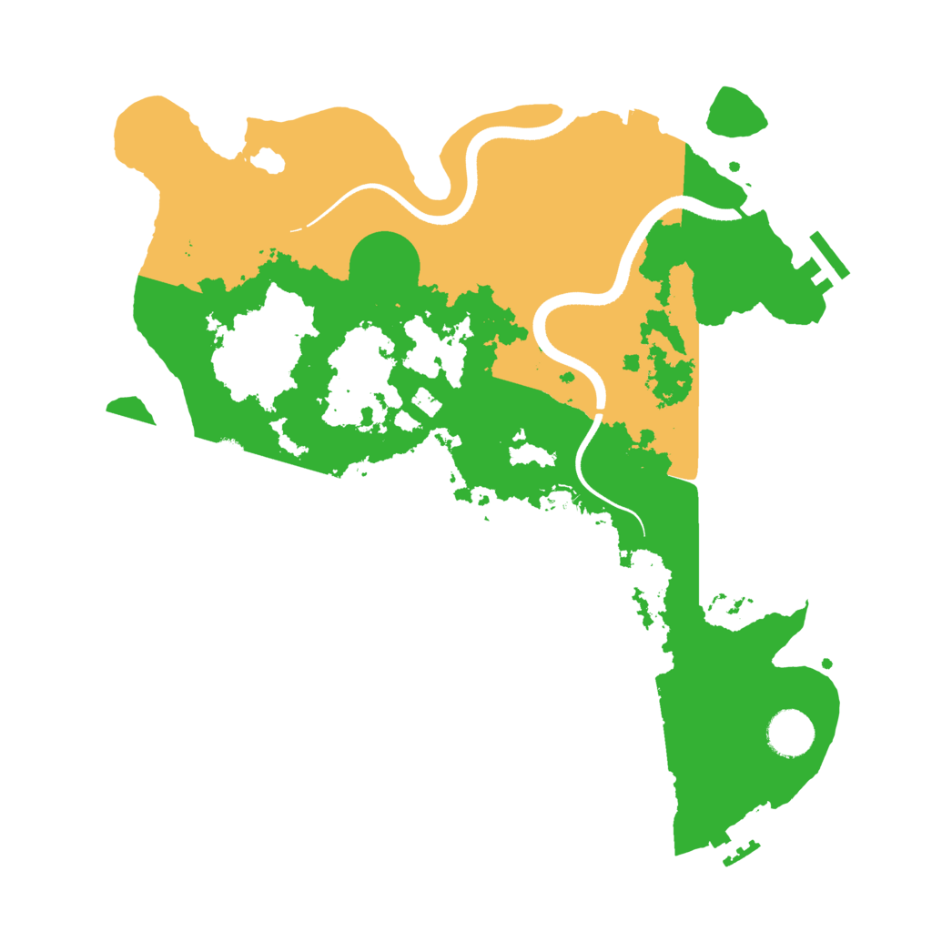 Biome Rust Map: Procedural Map, Size: 3500, Seed: 2710