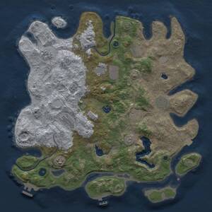 Thumbnail Rust Map: Procedural Map, Size: 4000, Seed: 1125731426, 15 Monuments