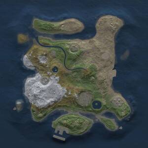 Thumbnail Rust Map: Procedural Map, Size: 2450, Seed: 2113396574, 7 Monuments