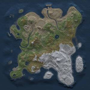 Thumbnail Rust Map: Procedural Map, Size: 3250, Seed: 16, 10 Monuments