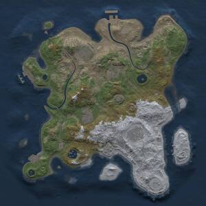 Thumbnail Rust Map: Procedural Map, Size: 3250, Seed: 16, 12 Monuments