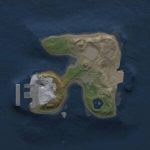 Thumbnail Rust Map: Procedural Map, Size: 1400, Seed: 488736128, 2 Monuments