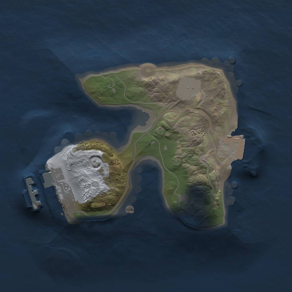 Rust Map: Procedural Map, Size: 1400, Seed: 488736128, 2 Monuments