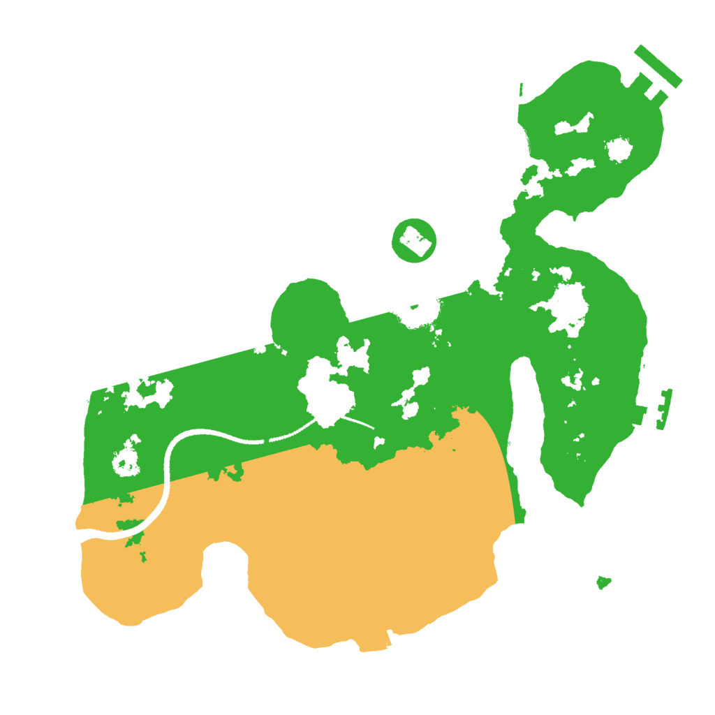 Biome Rust Map: Procedural Map, Size: 2600, Seed: 411659474