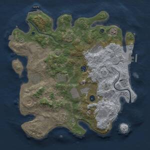 Thumbnail Rust Map: Procedural Map, Size: 3800, Seed: 892101862, 17 Monuments