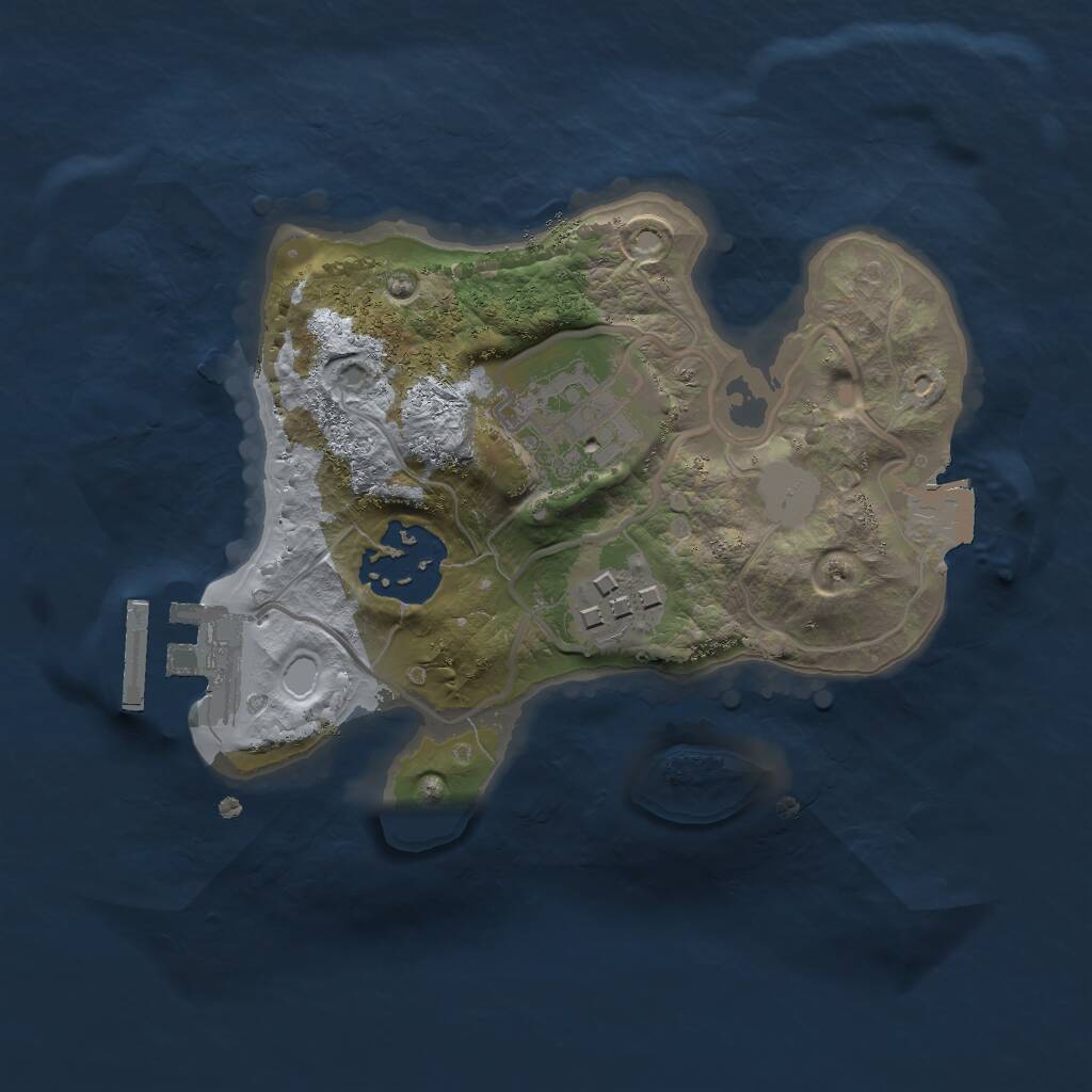Rust Map: Procedural Map, Size: 2000, Seed: 481980, 5 Monuments