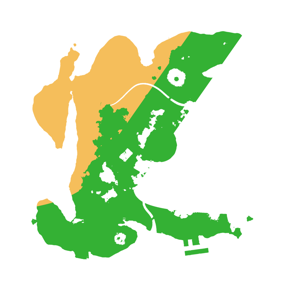 Biome Rust Map: Procedural Map, Size: 2500, Seed: 33555332