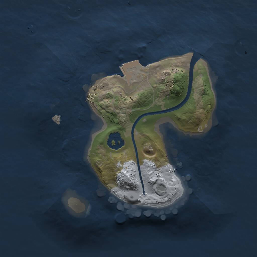 Rust Map: Procedural Map, Size: 1500, Seed: 3245234, 1 Monuments