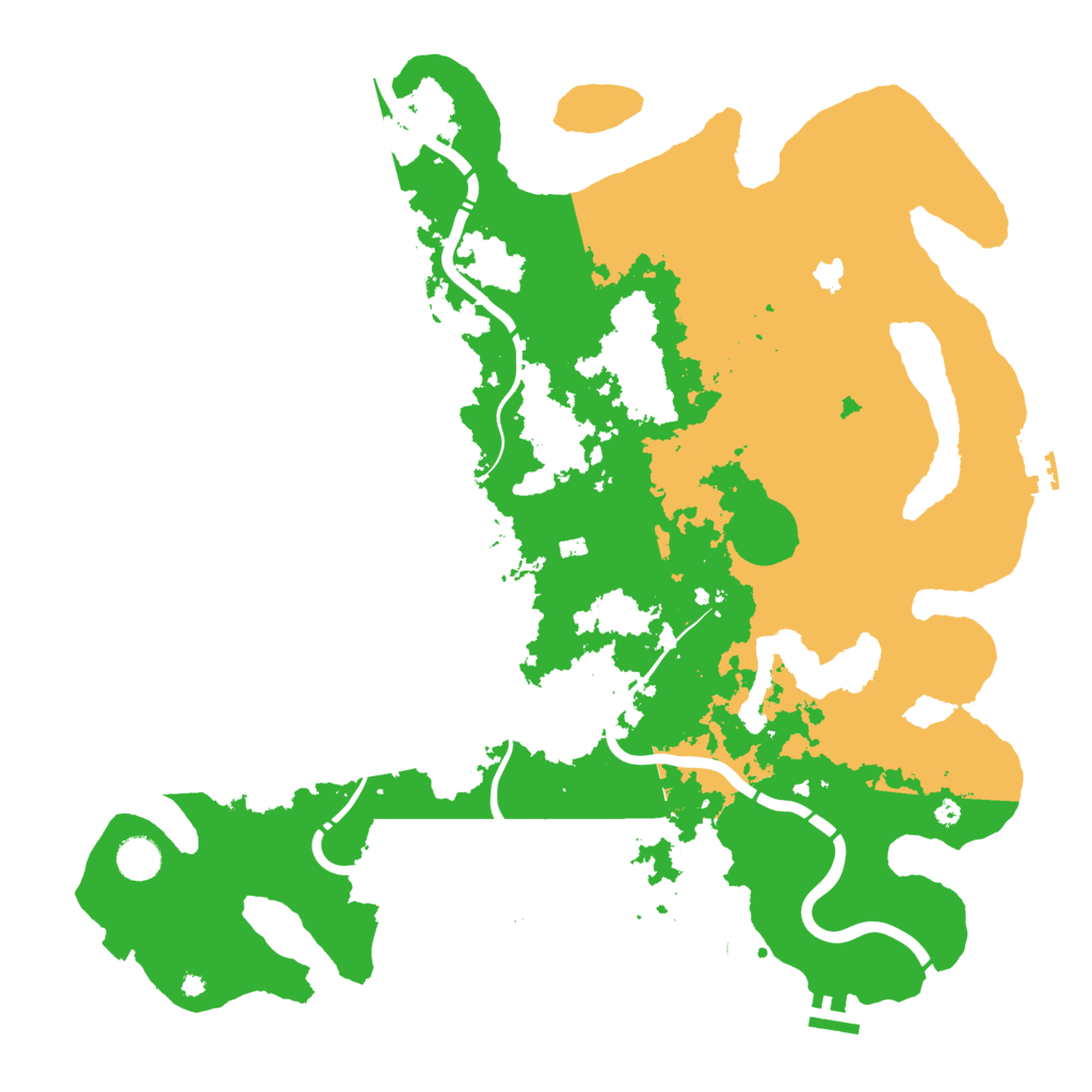 Biome Rust Map: Procedural Map, Size: 4350, Seed: 558373474