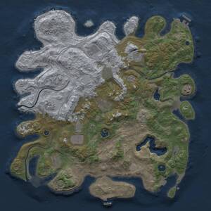 Thumbnail Rust Map: Procedural Map, Size: 4250, Seed: 55555, 16 Monuments