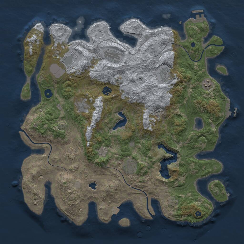 Rust Map: Procedural Map, Size: 4250, Seed: 272298557, 15 Monuments