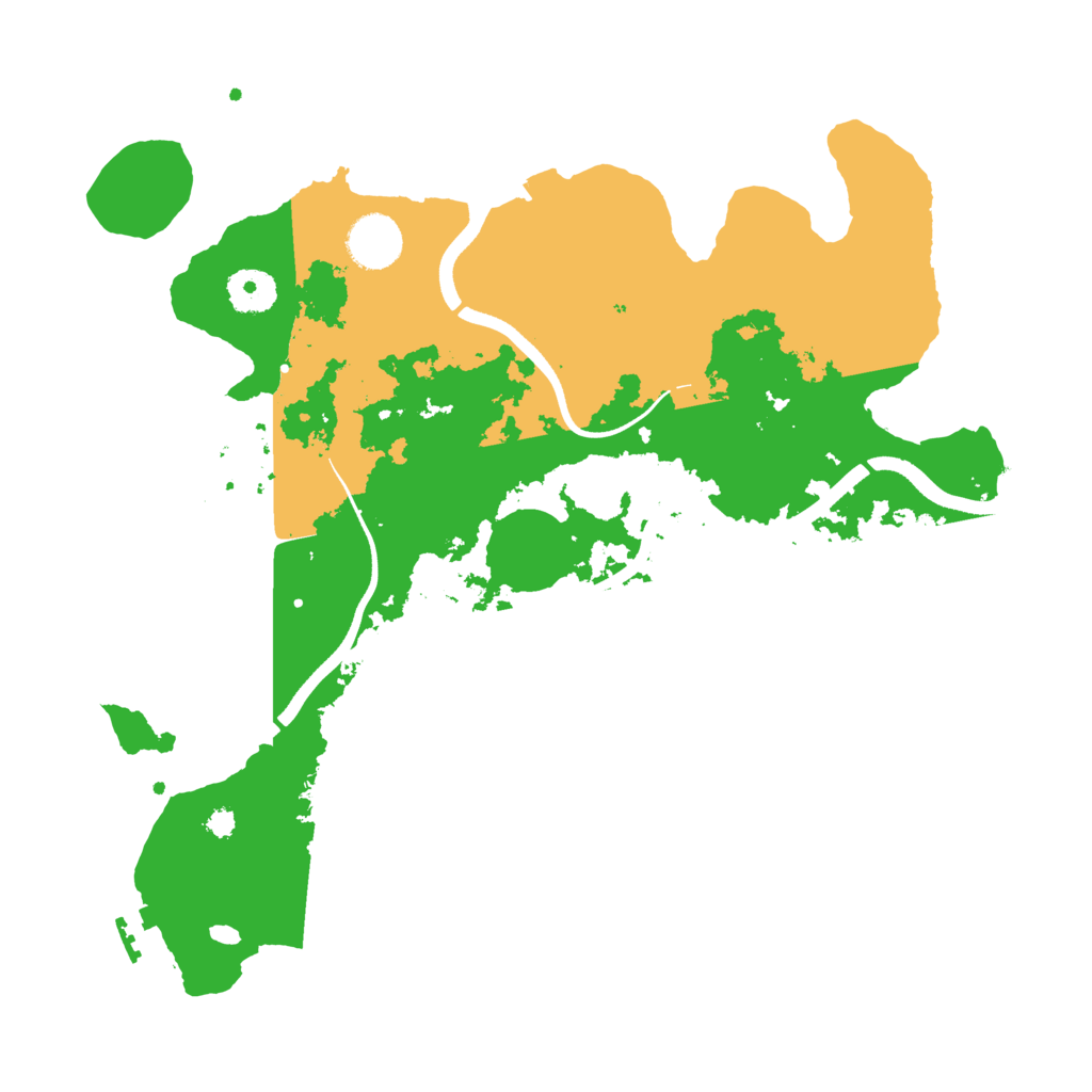 Biome Rust Map: Procedural Map, Size: 3500, Seed: 48764124