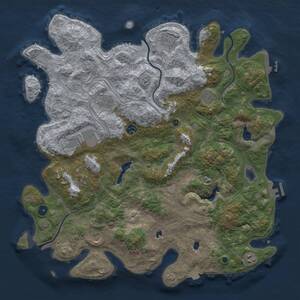 Thumbnail Rust Map: Procedural Map, Size: 4500, Seed: 1291330808, 15 Monuments