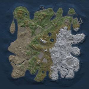 Thumbnail Rust Map: Procedural Map, Size: 3600, Seed: 12610, 13 Monuments