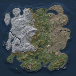 Thumbnail Rust Map: Procedural Map, Size: 3650, Seed: 270777202, 15 Monuments