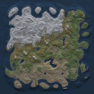 Thumbnail Rust Map: Procedural Map, Size: 4500, Seed: 959908296, 14 Monuments