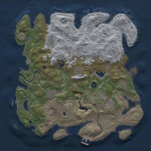 Thumbnail Rust Map: Procedural Map, Size: 4000, Seed: 1618903891, 14 Monuments