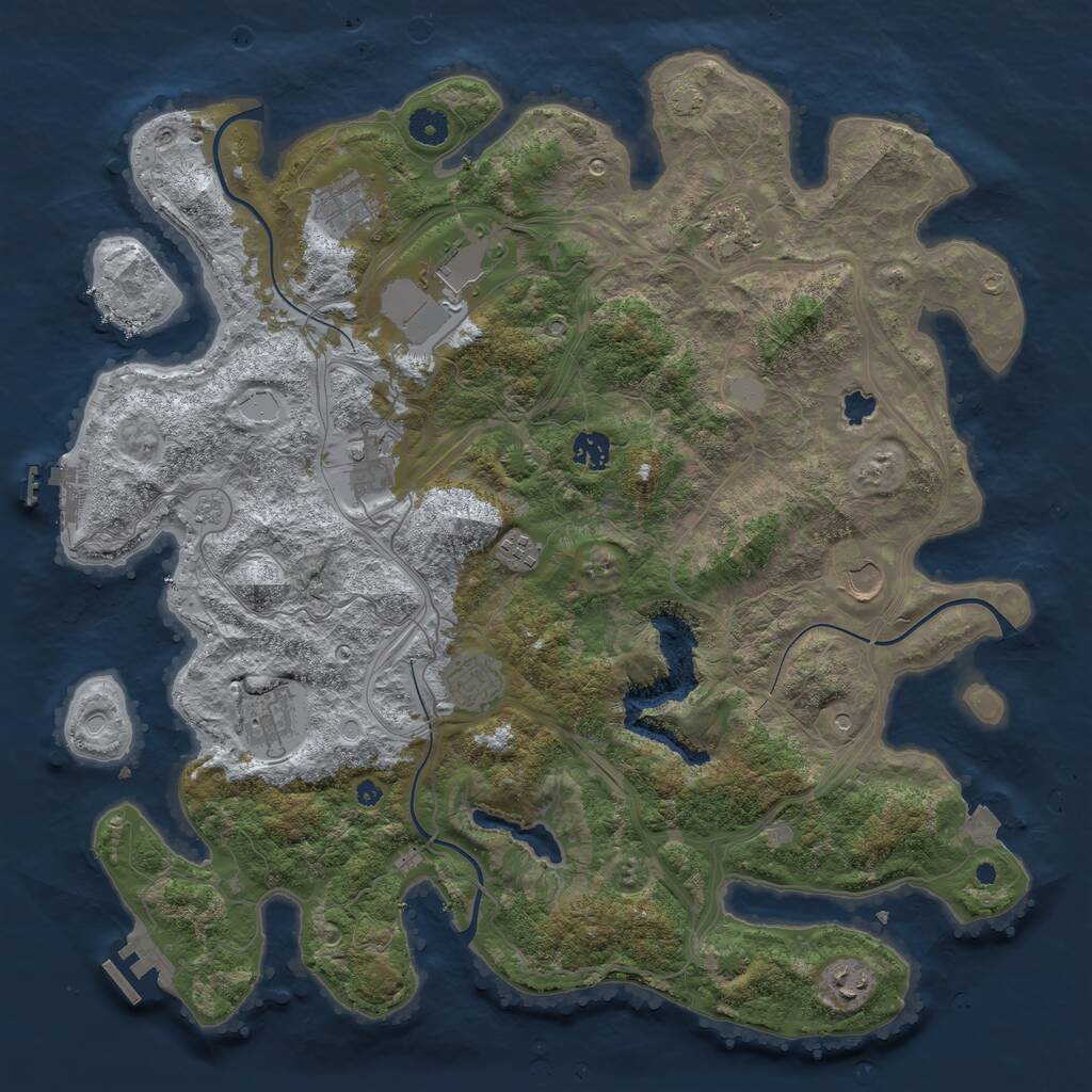 Rust Map: Procedural Map, Size: 4250, Seed: 1479542779, 16 Monuments
