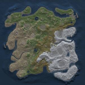 Thumbnail Rust Map: Procedural Map, Size: 3500, Seed: 1476287399, 15 Monuments