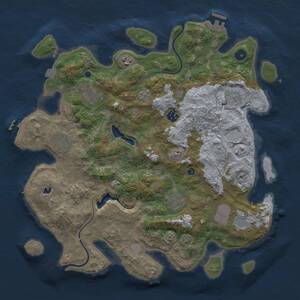 Thumbnail Rust Map: Procedural Map, Size: 4000, Seed: 1485551254, 14 Monuments