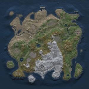 Thumbnail Rust Map: Procedural Map, Size: 3500, Seed: 994229885, 13 Monuments