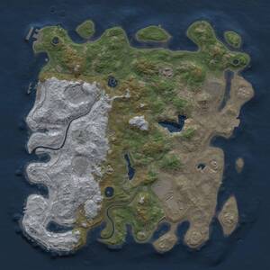 Thumbnail Rust Map: Procedural Map, Size: 4000, Seed: 2114684924, 13 Monuments