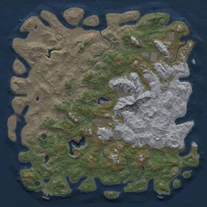 Thumbnail Rust Map: Procedural Map, Size: 6000, Seed: 47812, 17 Monuments