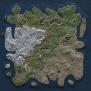 Thumbnail Rust Map: Procedural Map, Size: 4550, Seed: 36190547, 17 Monuments