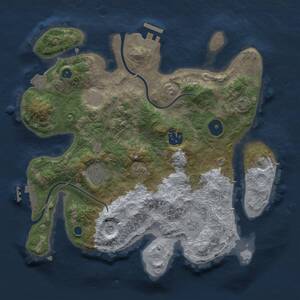 Thumbnail Rust Map: Procedural Map, Size: 3000, Seed: 1888168106, 8 Monuments