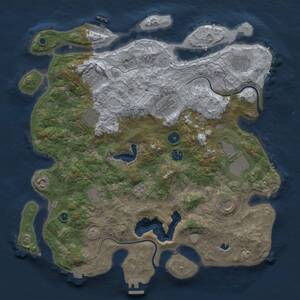 Thumbnail Rust Map: Procedural Map, Size: 4000, Seed: 246115148, 16 Monuments