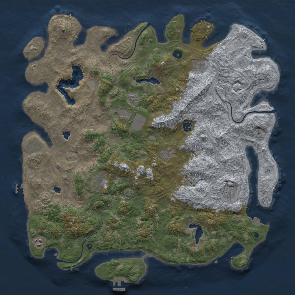 Rust Map: Procedural Map, Size: 4750, Seed: 32639011, 15 Monuments