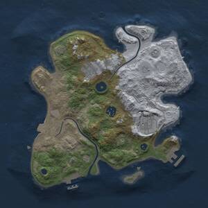 Thumbnail Rust Map: Procedural Map, Size: 3000, Seed: 86899, 9 Monuments