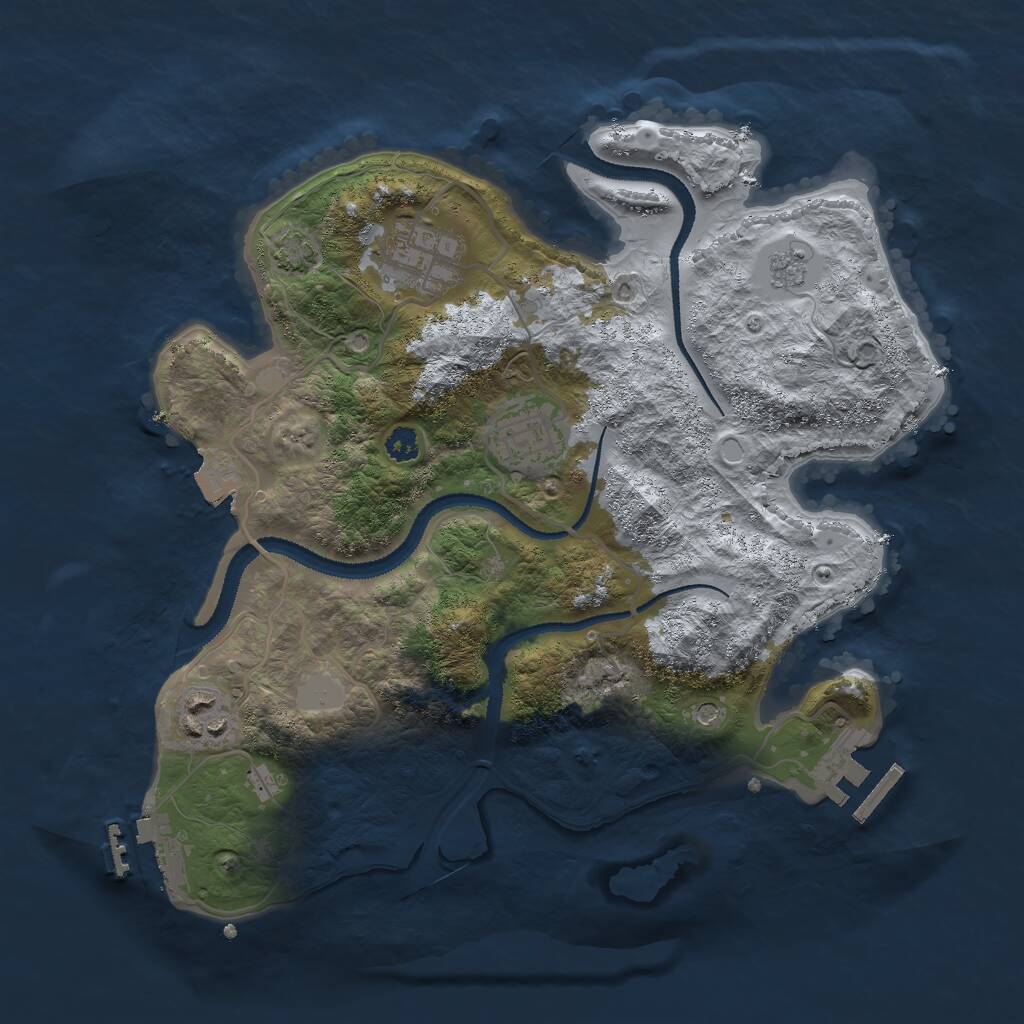 Rust Map: Procedural Map, Size: 3000, Seed: 86899, 9 Monuments
