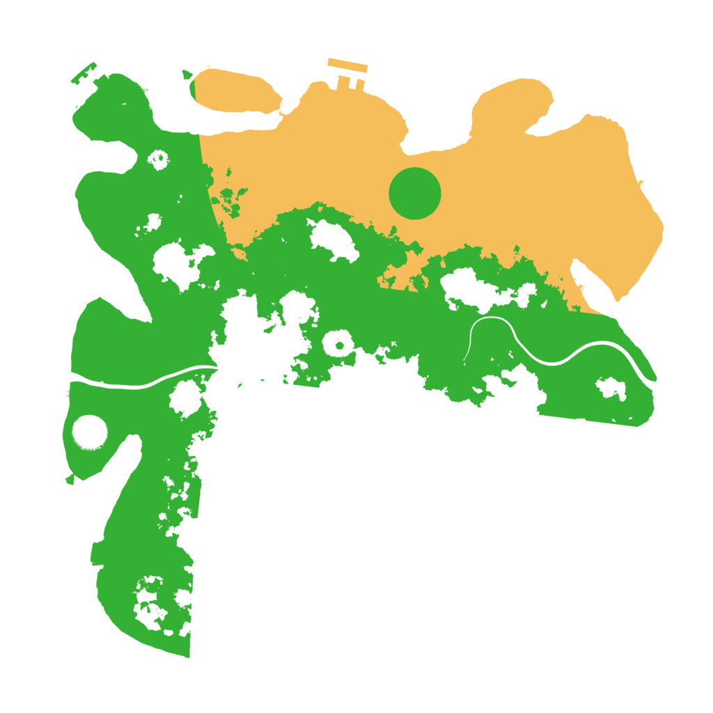 Biome Rust Map: Procedural Map, Size: 3600, Seed: 1135