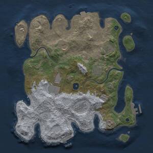 Thumbnail Rust Map: Procedural Map, Size: 3500, Seed: 443332176, 13 Monuments