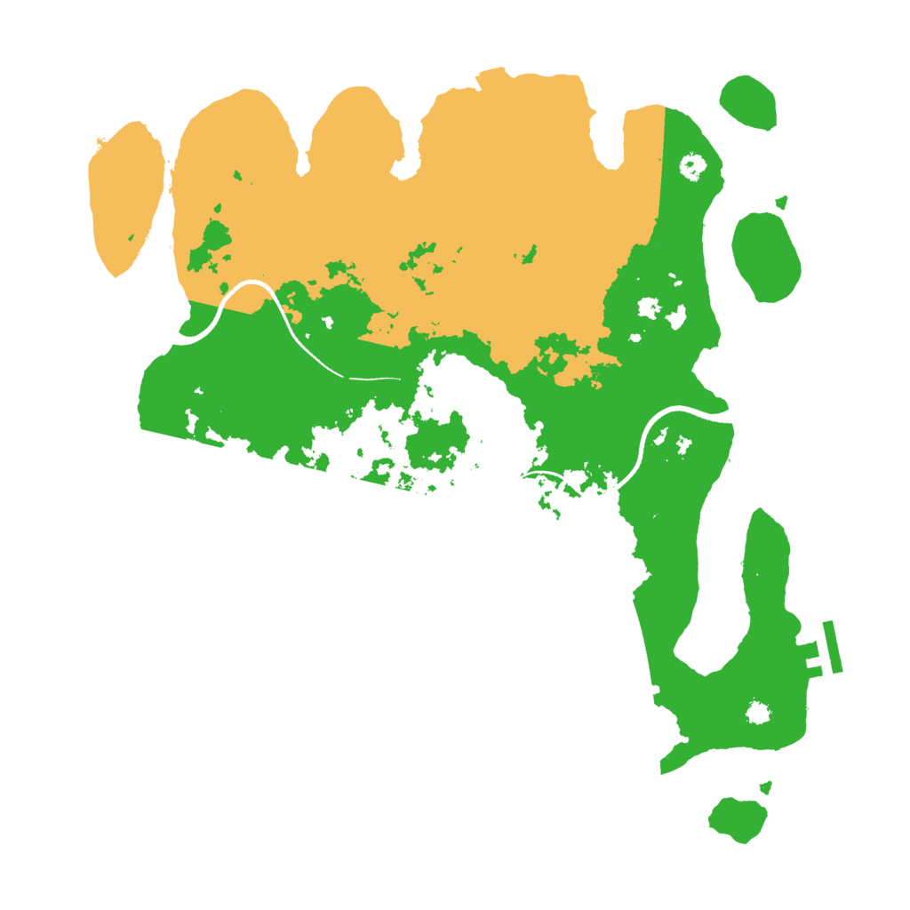 Biome Rust Map: Procedural Map, Size: 3500, Seed: 443332176