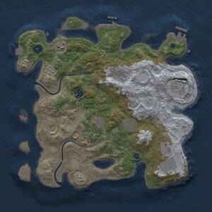 Thumbnail Rust Map: Procedural Map, Size: 3500, Seed: 730730870, 15 Monuments