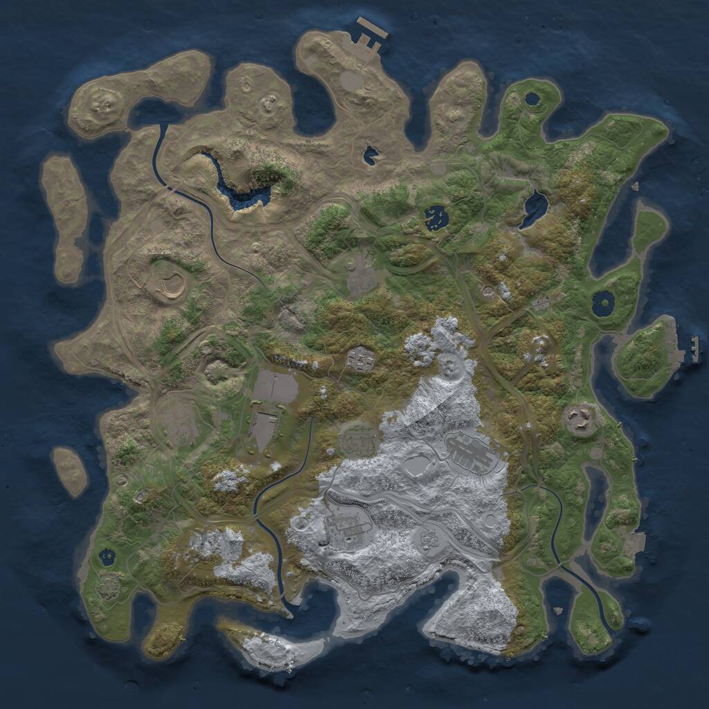 Rust Map: Procedural Map, Size: 4250, Seed: 1622434550, 17 Monuments