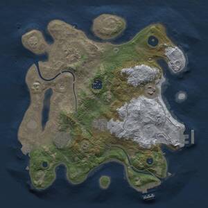 Thumbnail Rust Map: Procedural Map, Size: 3000, Seed: 66383430, 11 Monuments