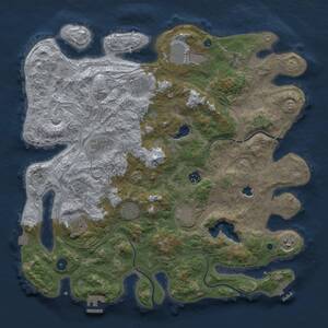 Thumbnail Rust Map: Procedural Map, Size: 4250, Seed: 392678512, 16 Monuments